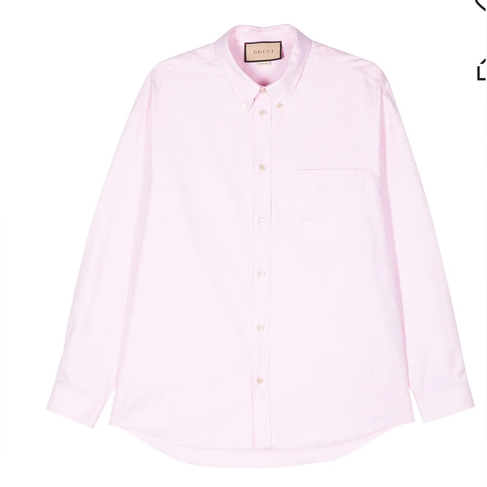 Gucci Men’s Pink Dress Shirt by Alessandro Michele Size L